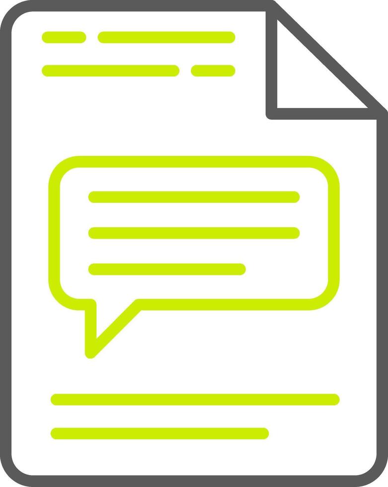 Message Line Two Color Icon vector