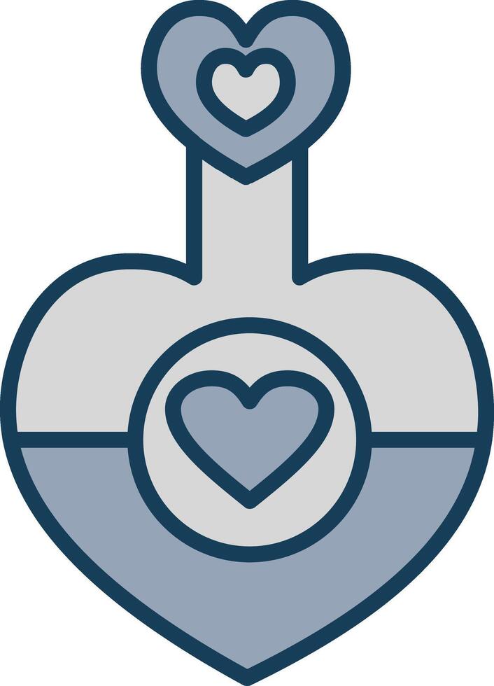 amor poción línea lleno gris icono vector