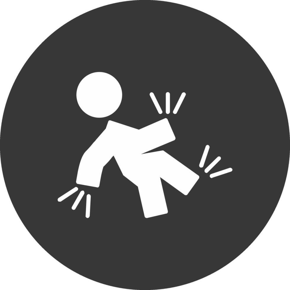 Accident Glyph Inverted Icon vector