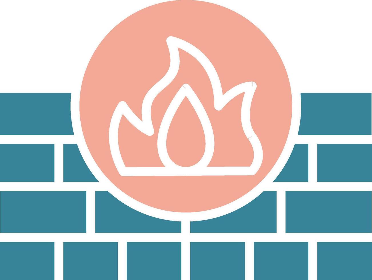 Firewall Glyph Two Color Icon vector