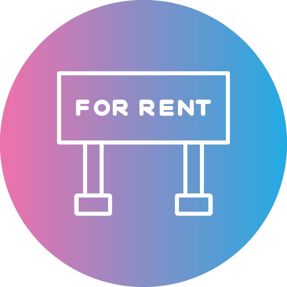 For Rent Line Gradient Circle Icon vector
