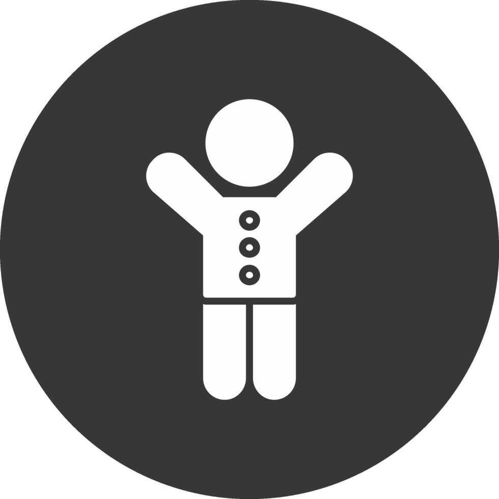 Chlid Patient Glyph Inverted Icon vector
