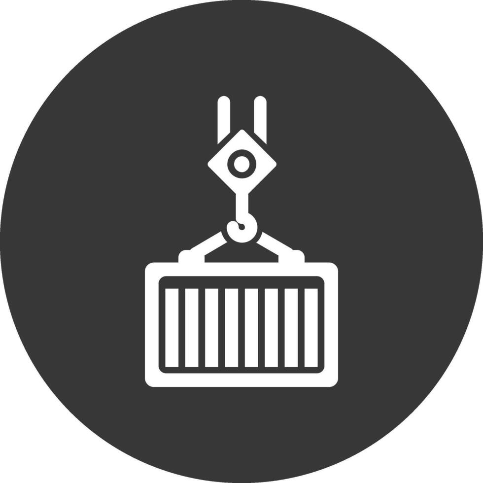 Container Glyph Inverted Icon vector