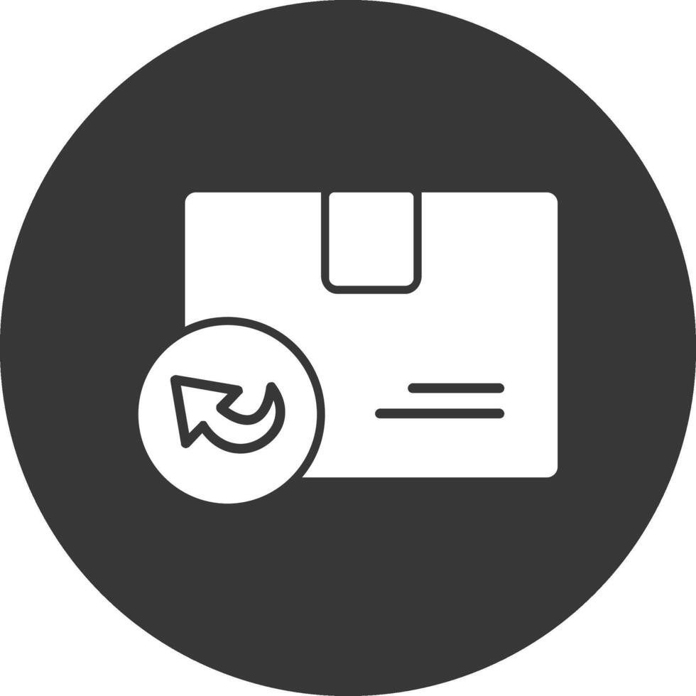 Return Glyph Inverted Icon vector