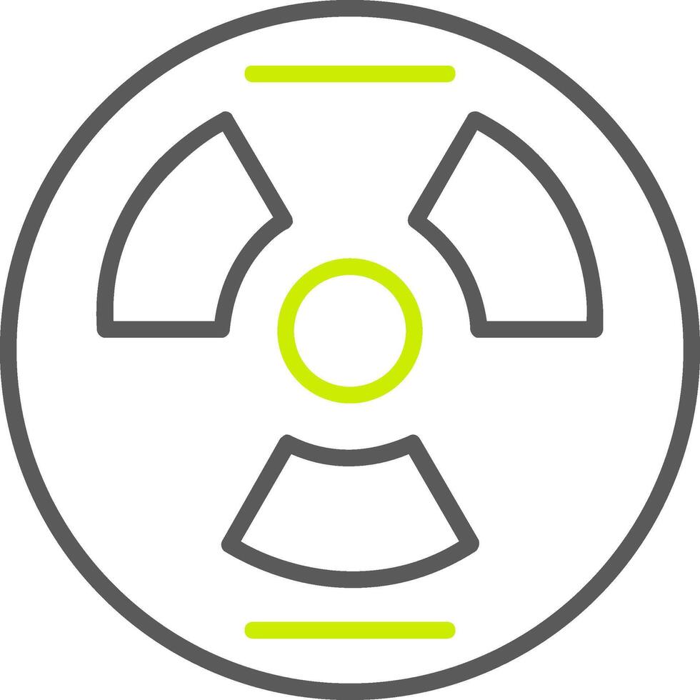 Nuclear Line Two Color Icon vector