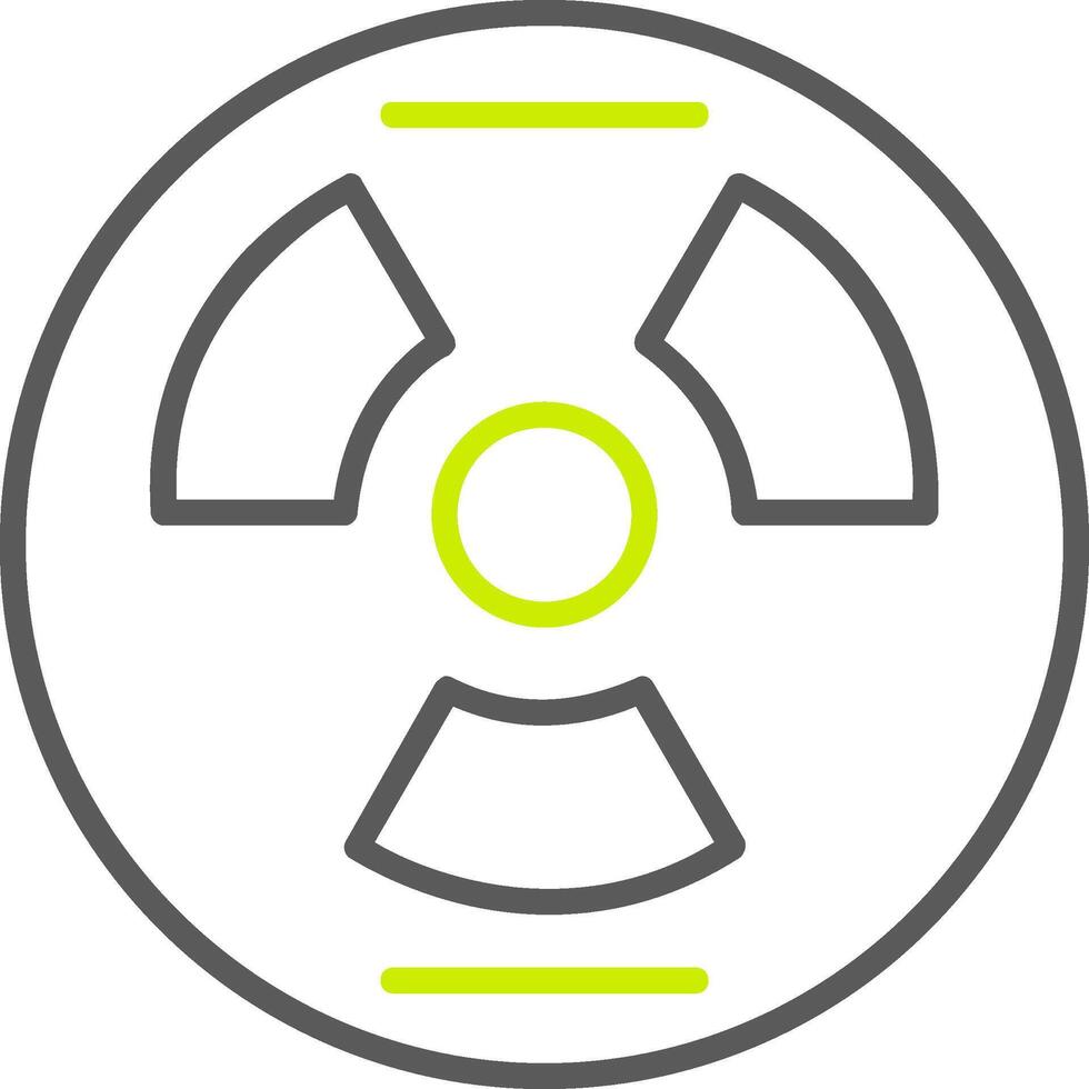 icono de línea nuclear de dos colores vector