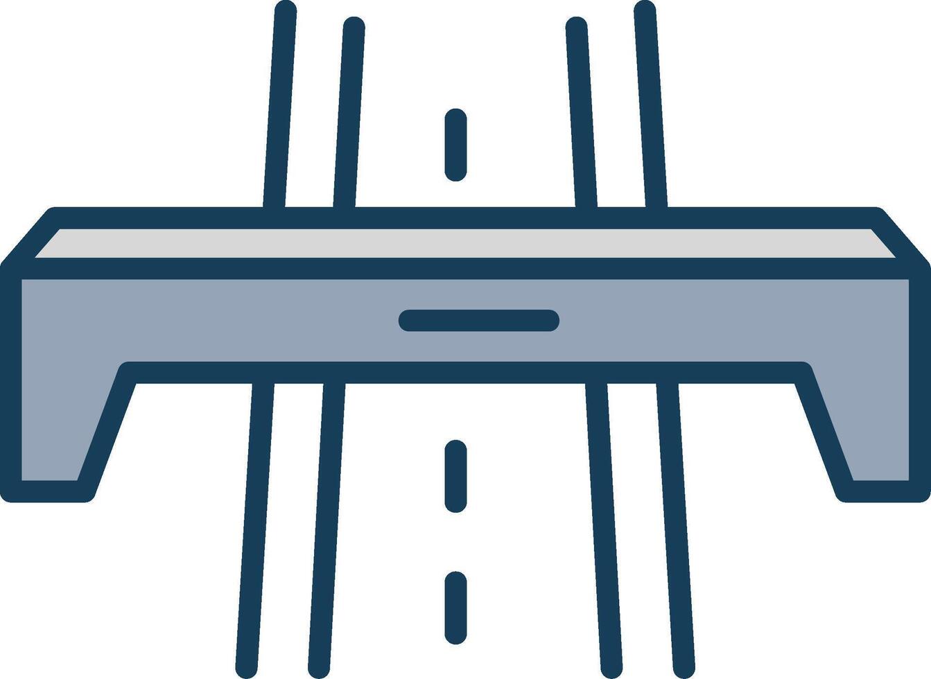 autopista línea lleno gris icono vector