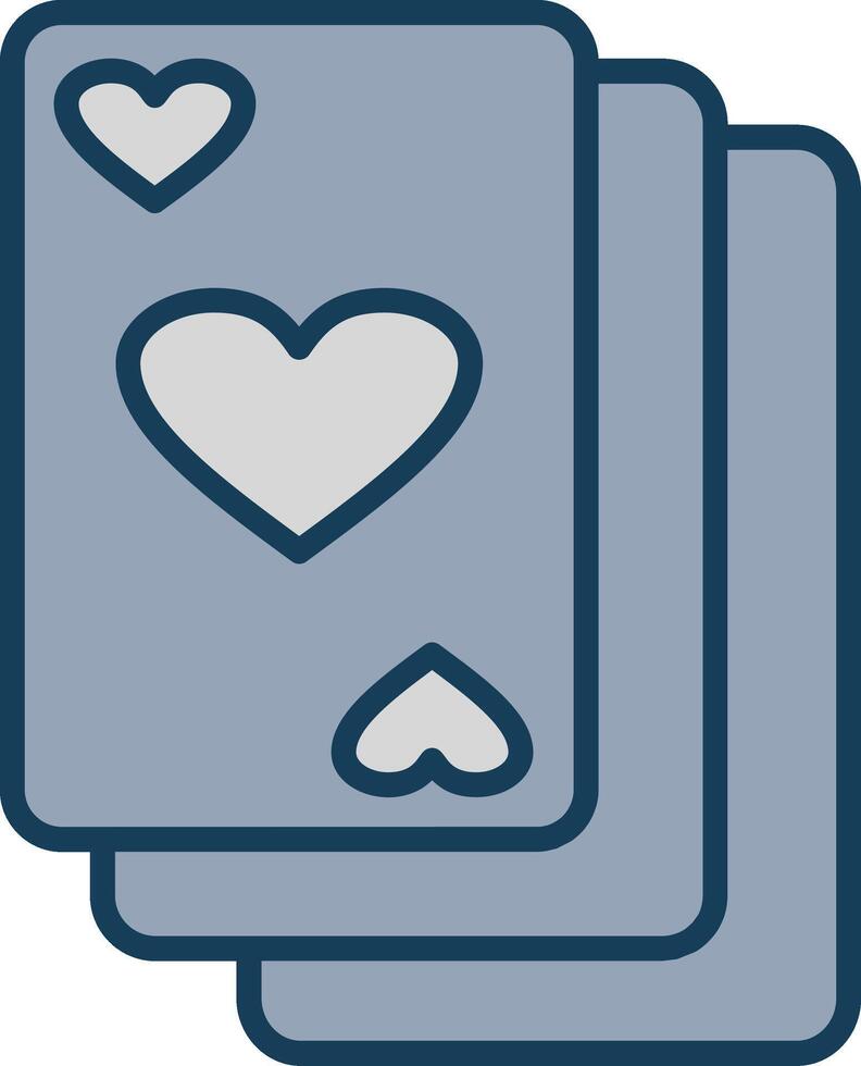 Casino Line Filled Grey Icon vector