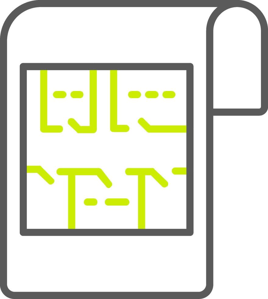 Build Planning Line Two Color Icon vector
