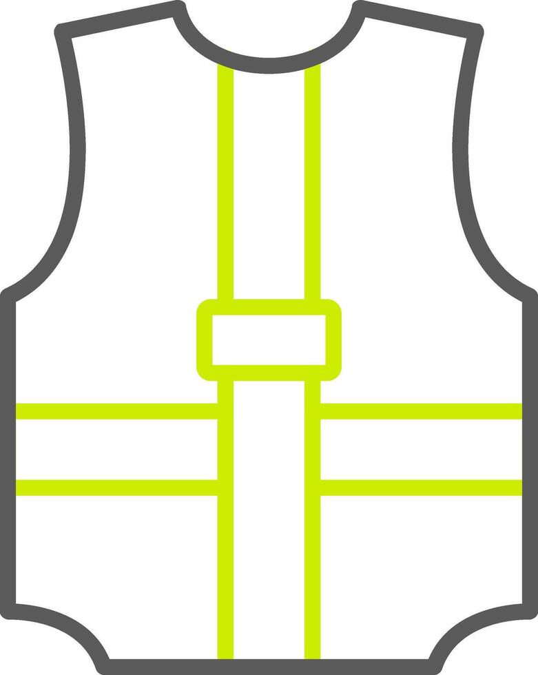 Safety Jacket Line Two Color Icon vector