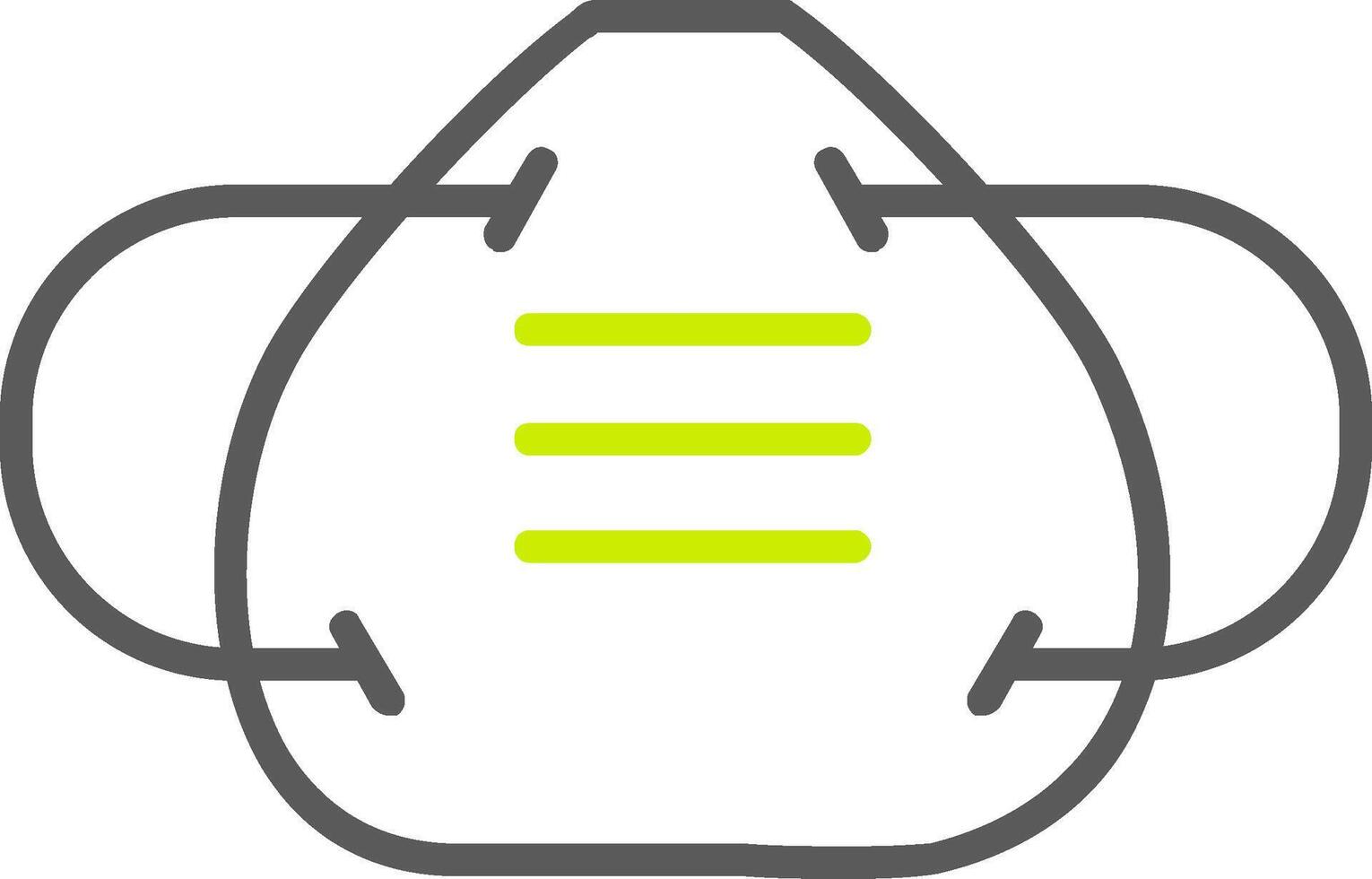 Worker Mask Line Two Color Icon vector