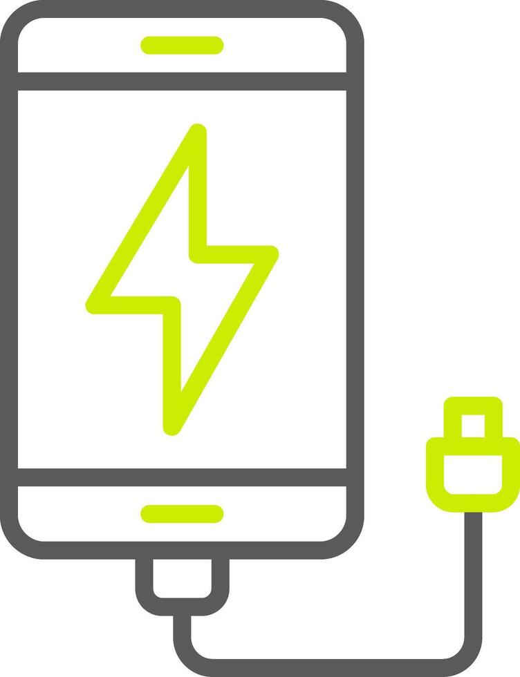 Charging Line Two Color Icon vector