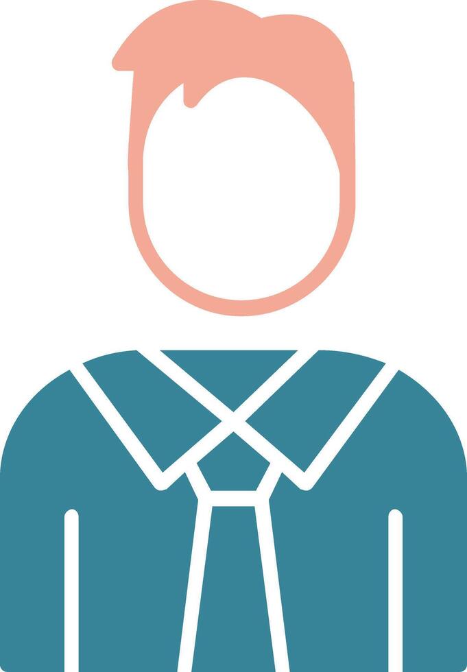 Supervisor Glyph Two Color Icon vector