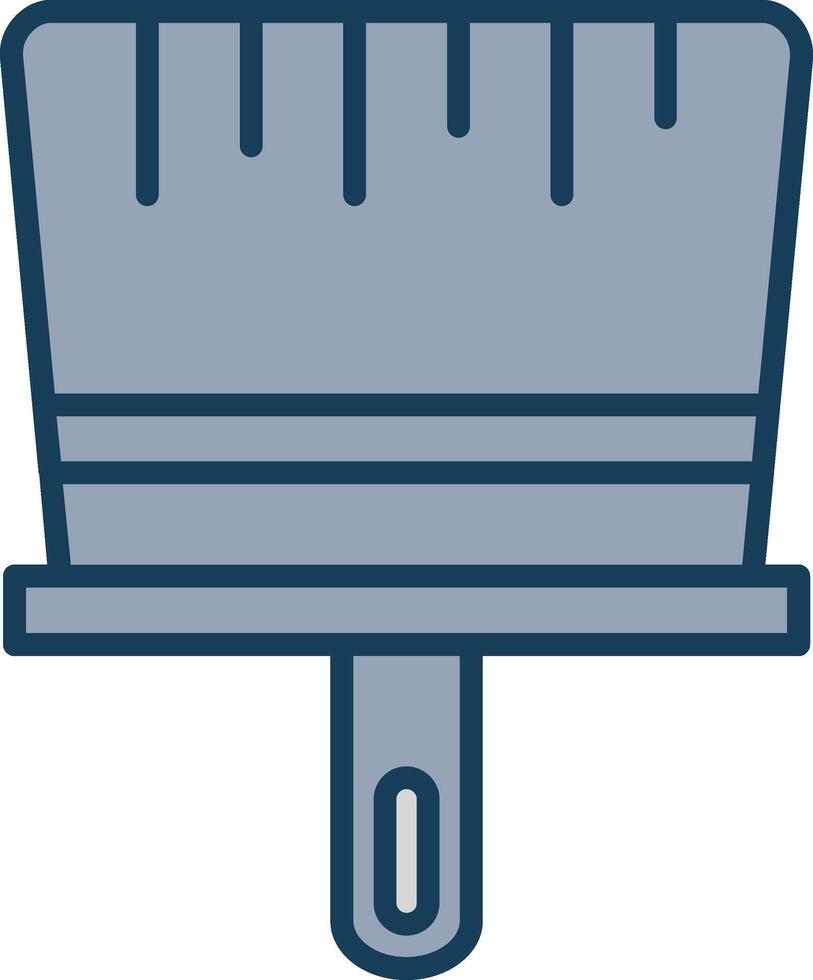 Brush Line Filled Grey Icon vector