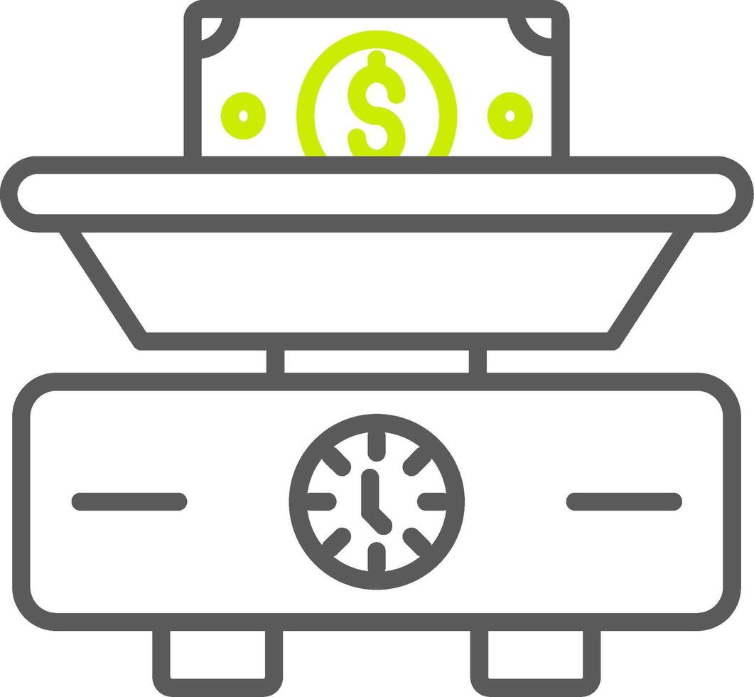 Weighing Scale Line Two Color Icon vector