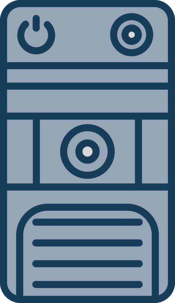 Cpu Line Filled Grey Icon vector