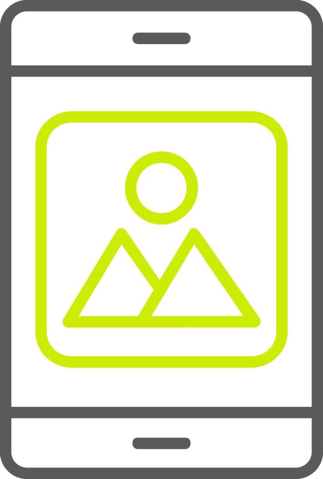 Mobile Application Line Two Color Icon vector