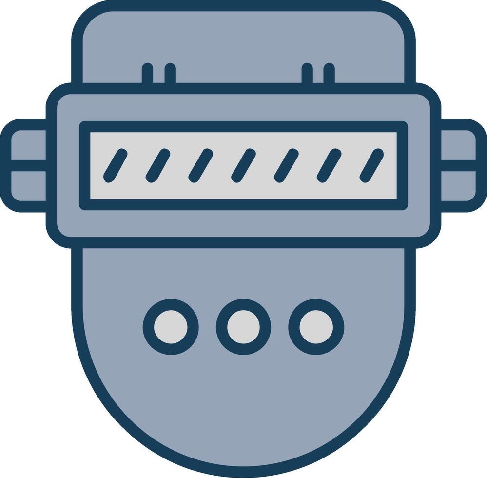 Welding Mask Line Filled Grey Icon vector