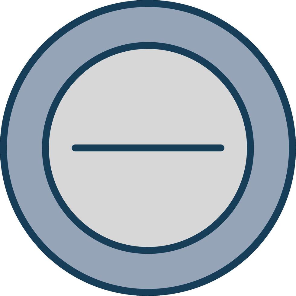 Minus Line Filled Grey Icon vector