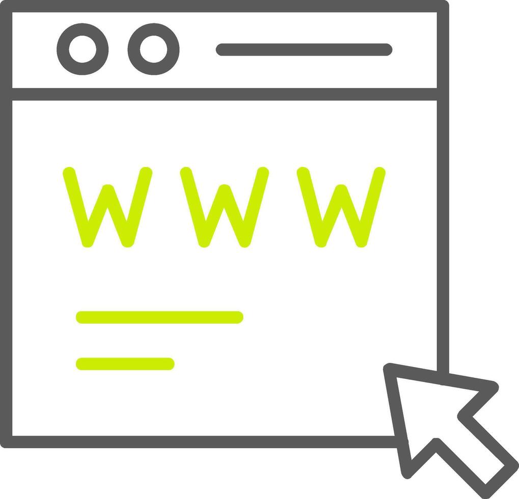 Web Page Line Two Color Icon vector