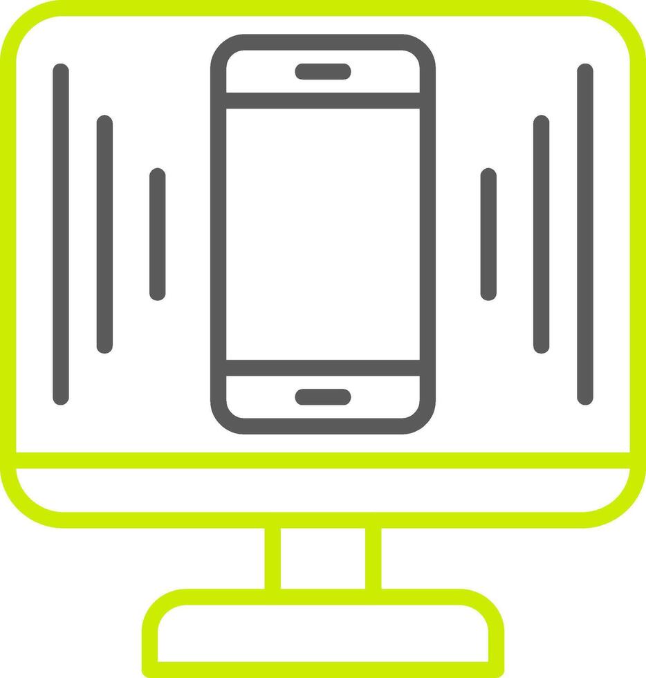 Responsive Design Line Two Color Icon vector