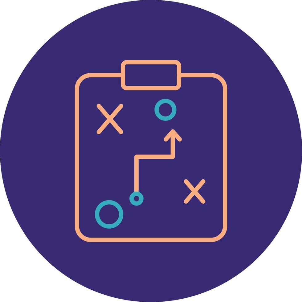Planning Line Two Color Circle Icon vector