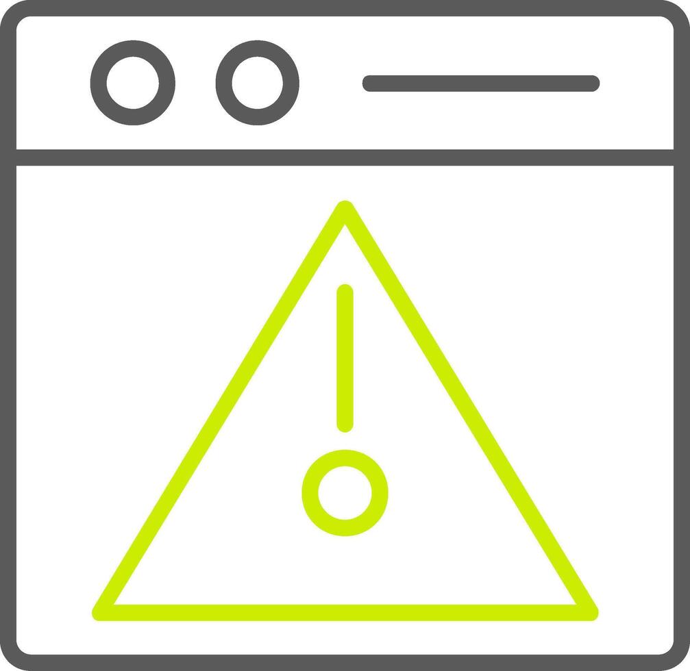 Error Line Two Color Icon vector