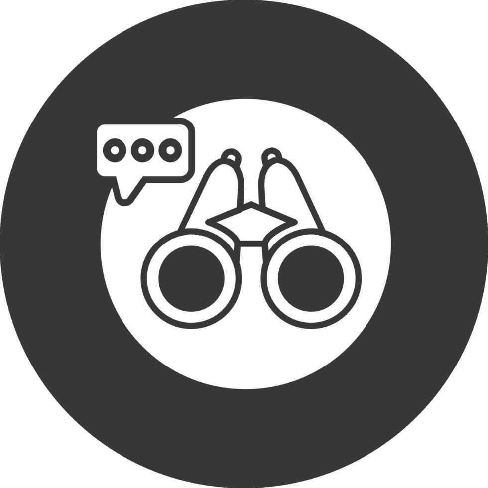 Long Term Vision Glyph Inverted Icon vector