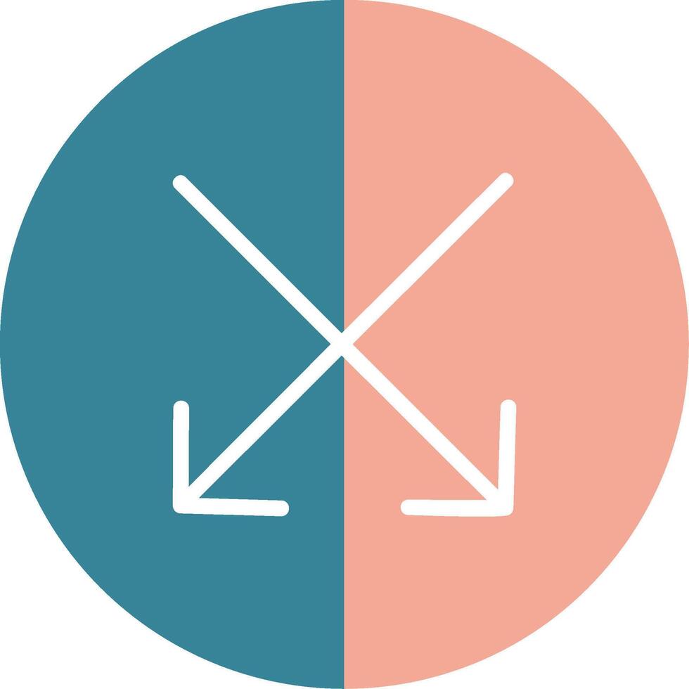 Intersect Glyph Two Color Icon vector
