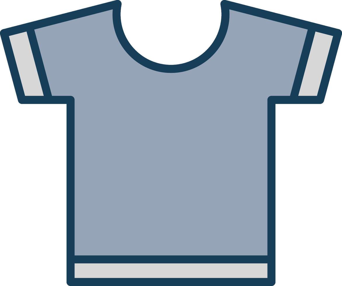 T Shirt Line Filled Grey Icon vector