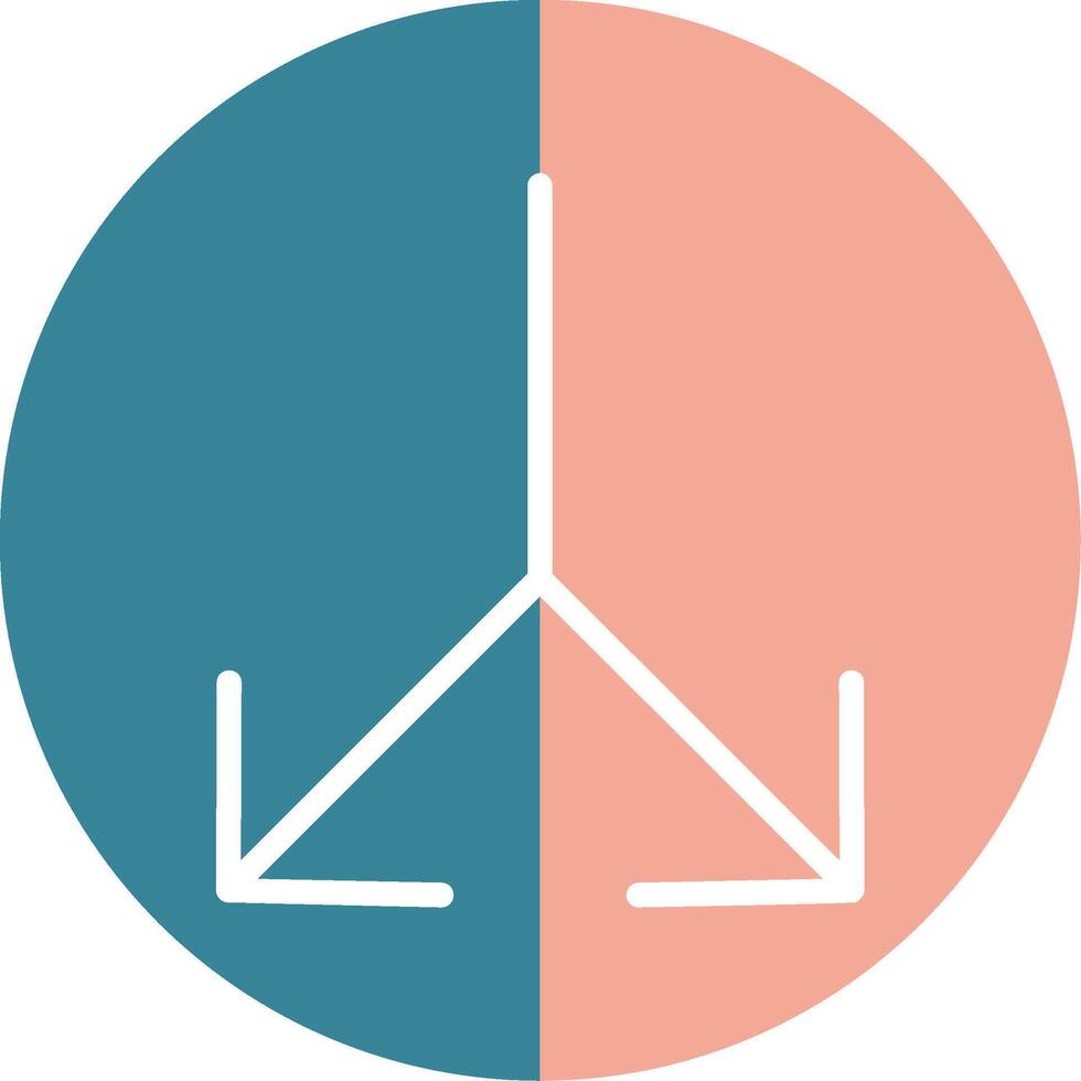 Split Glyph Two Color Icon vector