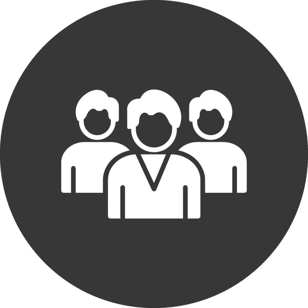 Company Meeting Glyph Inverted Icon vector