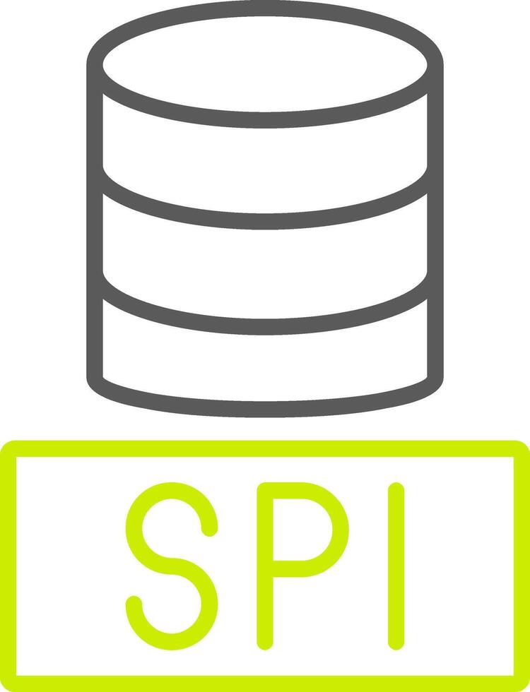 sql bases de datos línea dos color icono vector