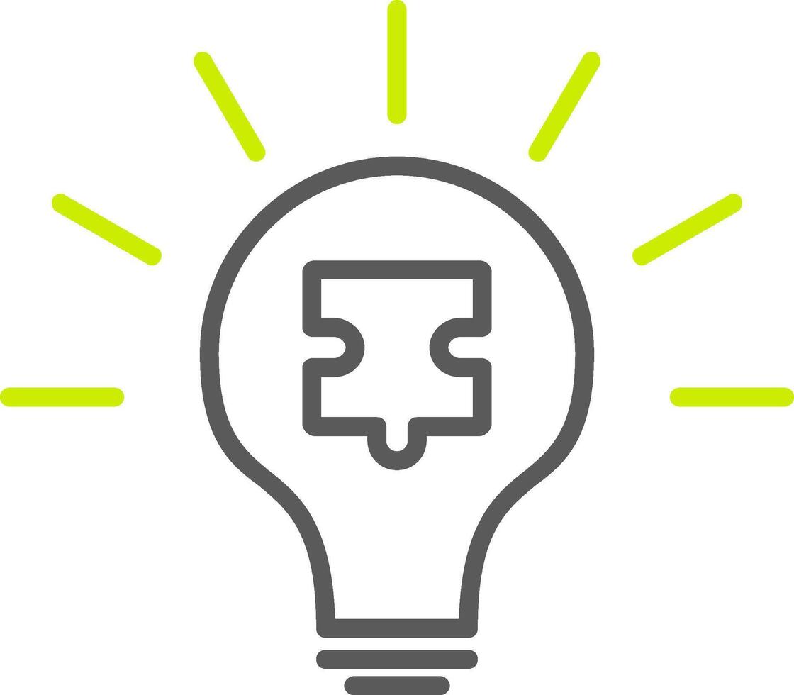Solution Line Two Color Icon vector