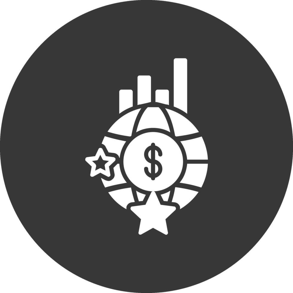 Global Economics Glyph Inverted Icon vector