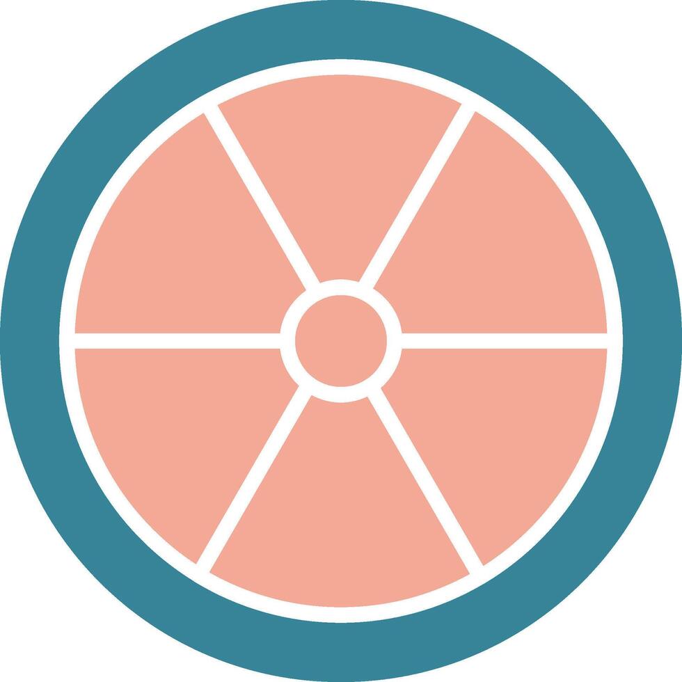Color Wheel Glyph Two Color Icon vector