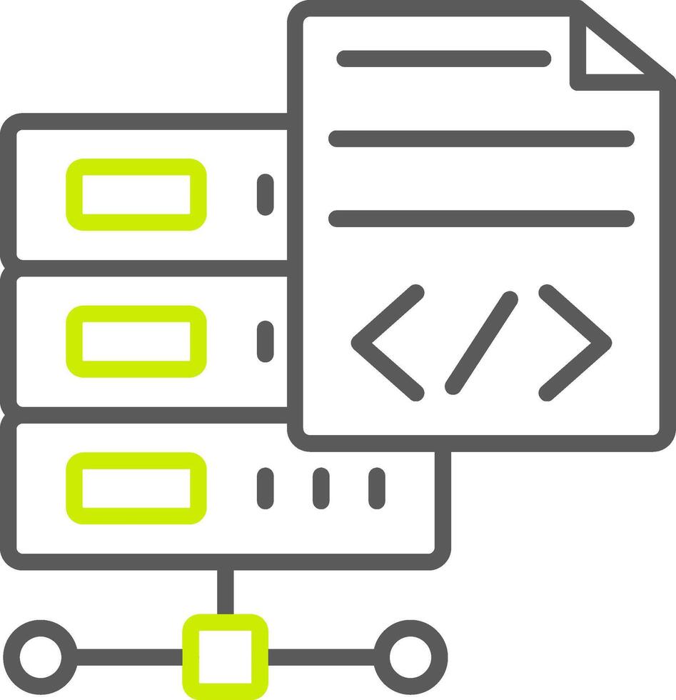 Programming Language Line Two Color Icon vector