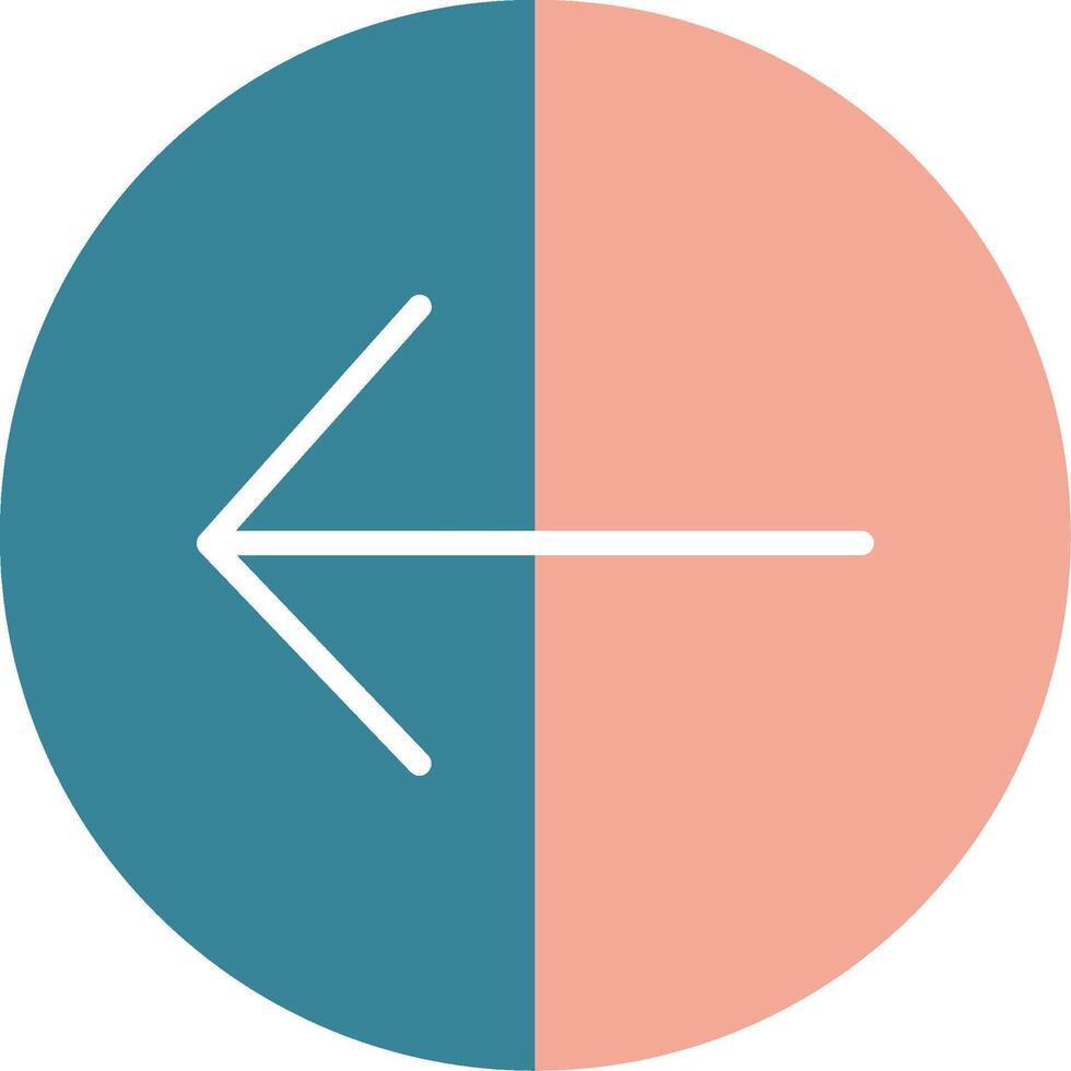 Left Arrow Glyph Two Color Icon vector