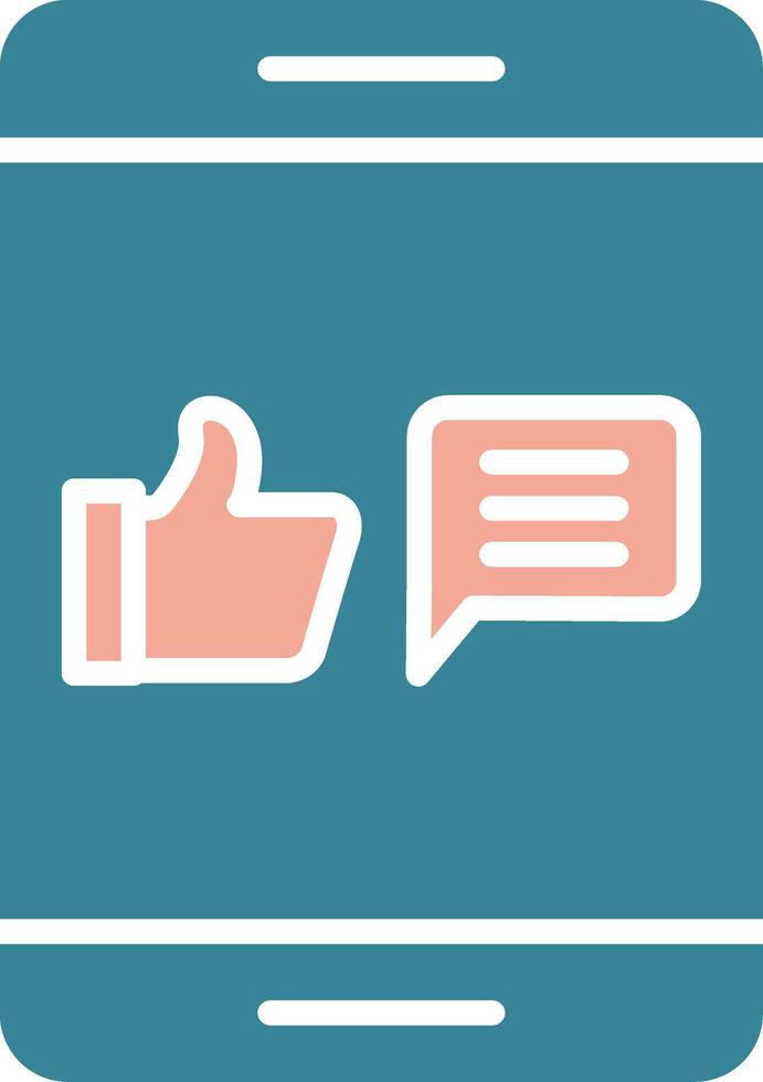 Feedback Glyph Two Color Icon vector