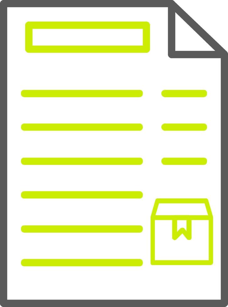 Product Details Line Two Color Icon vector