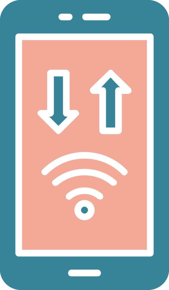 Mobile Phone Glyph Two Color Icon vector