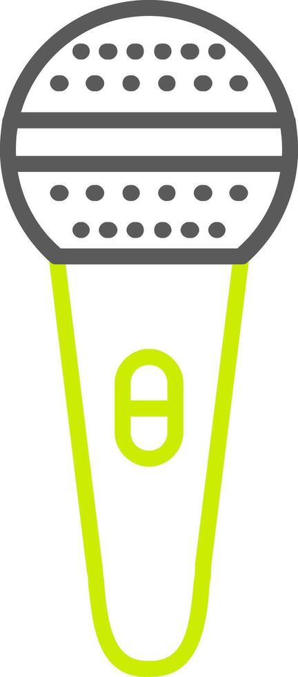 Mic Line Two Color Icon vector