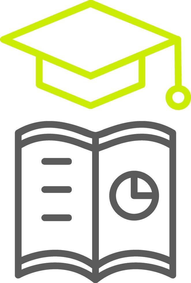 Learning Analytics Line Two Color Icon vector