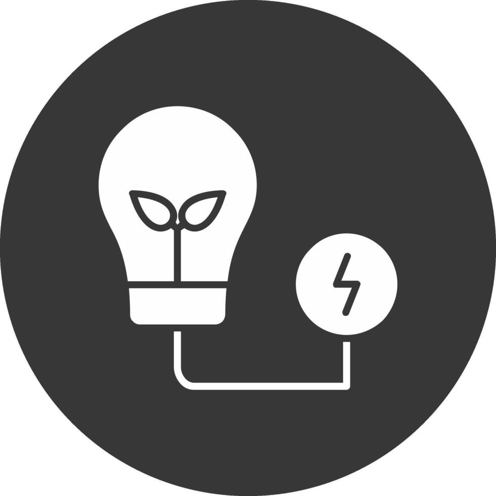 Eco Light Glyph Inverted Icon vector