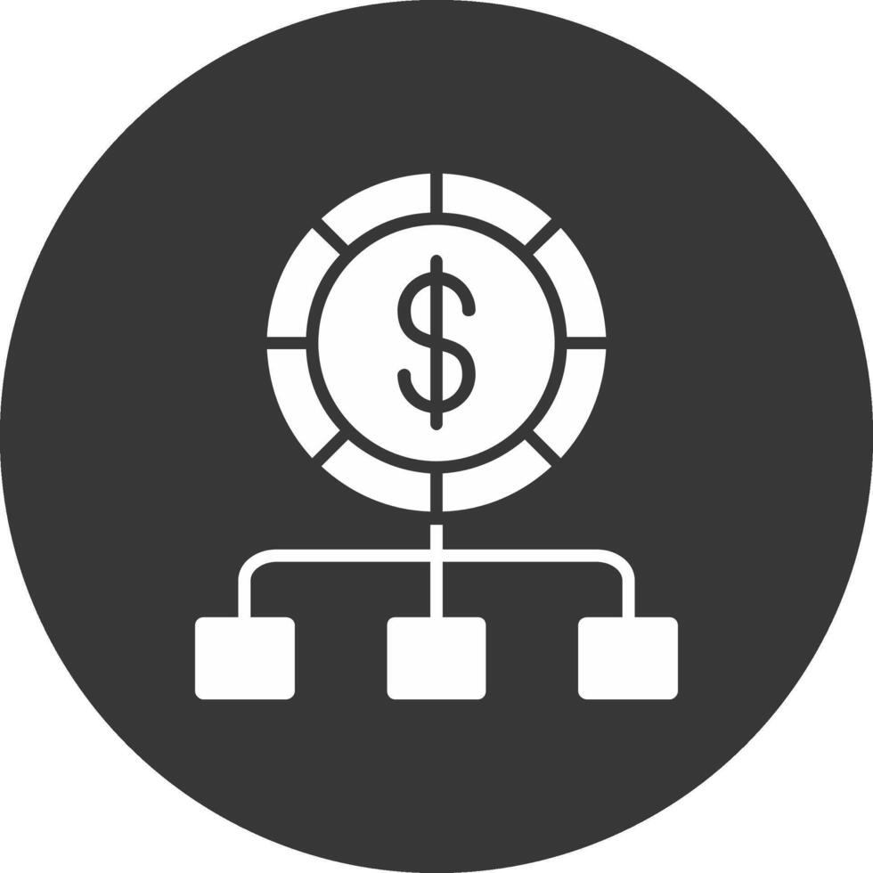 Budget Glyph Inverted Icon vector