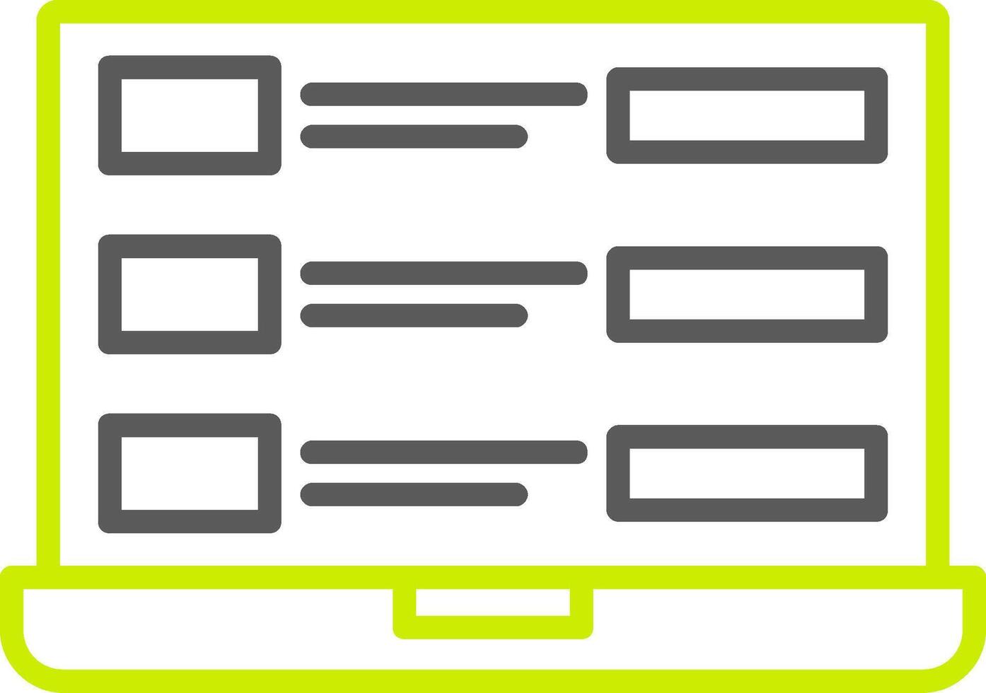 Laptop DAta Line Two Color Icon vector