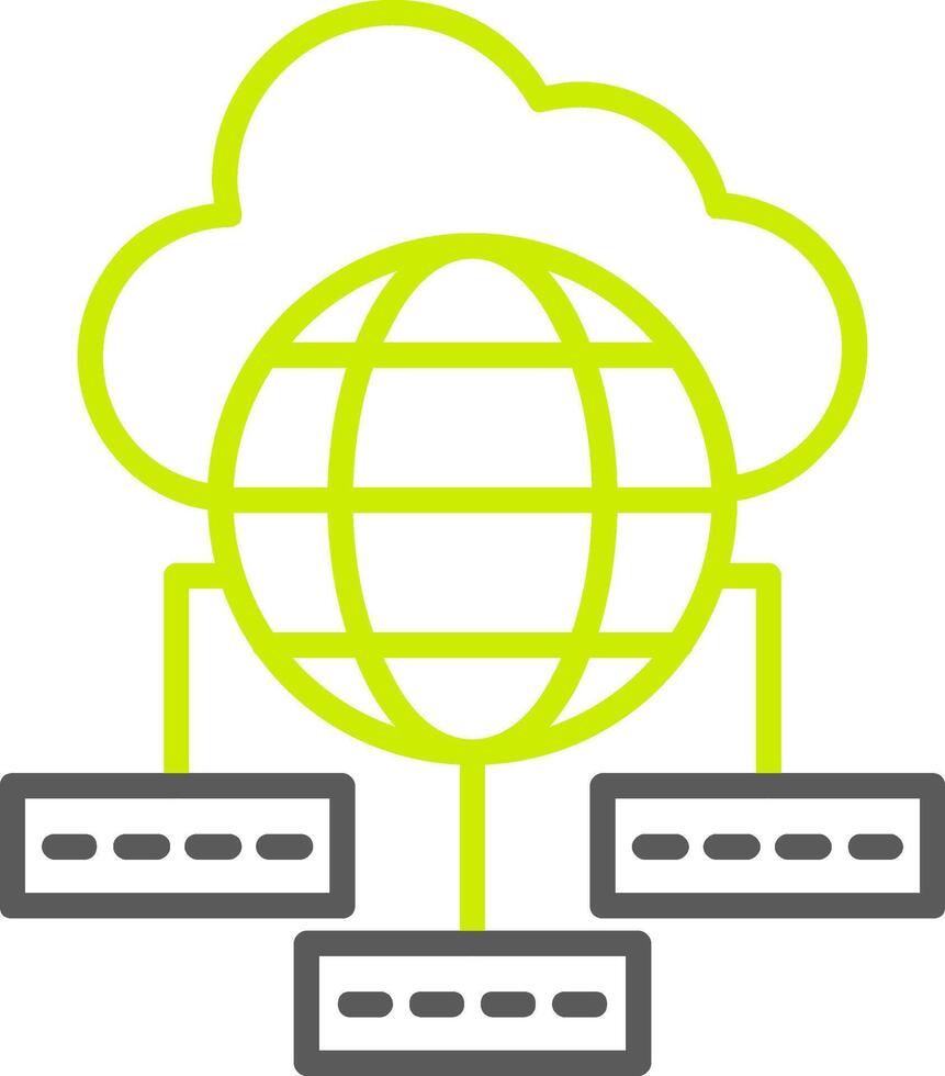 Data Sumit Line Two Color Icon vector