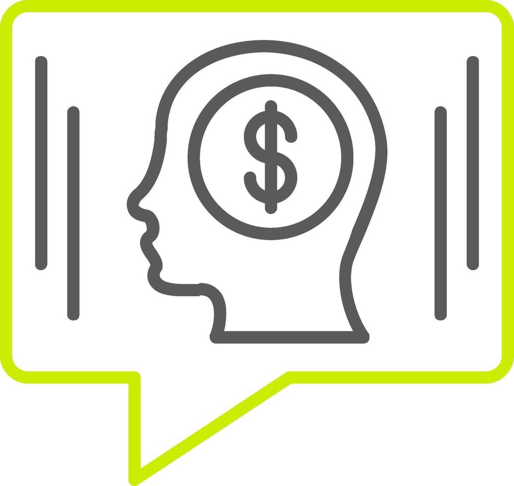Money Idea Chat Line Two Color Icon vector