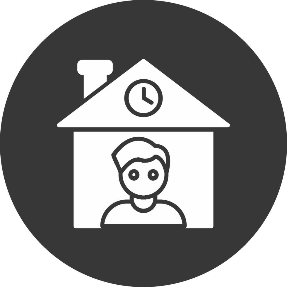 Home Owner Glyph Inverted Icon vector