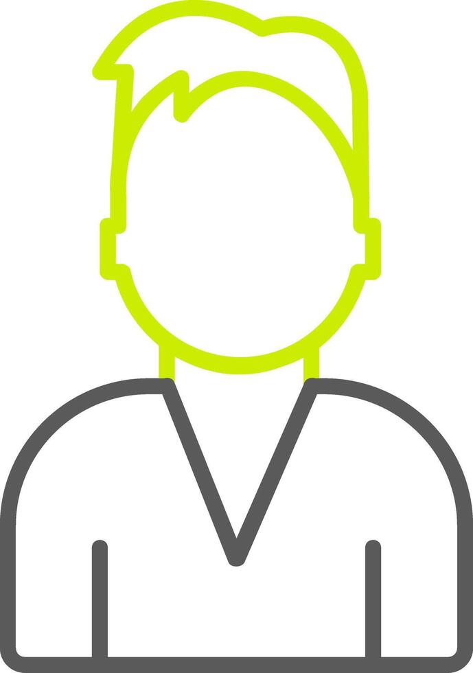 Person Avatar Line Two Color Icon vector